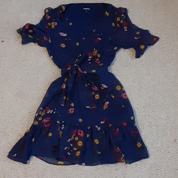 NWOT NAVY Express floral mini dress XS - Picture 5 of 5